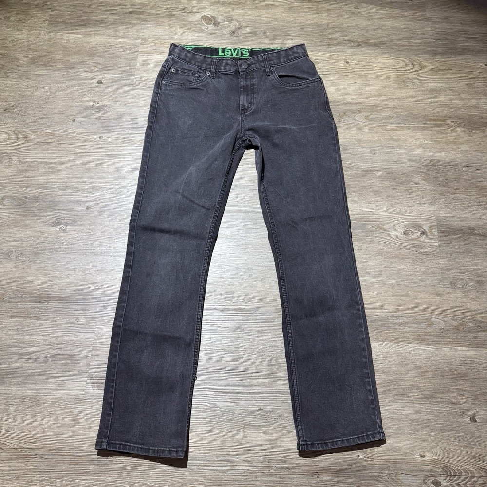 Levi's 511 Slim Jeans Boys Size 18 Reg W29 L31 Black Grey Stretch Denim